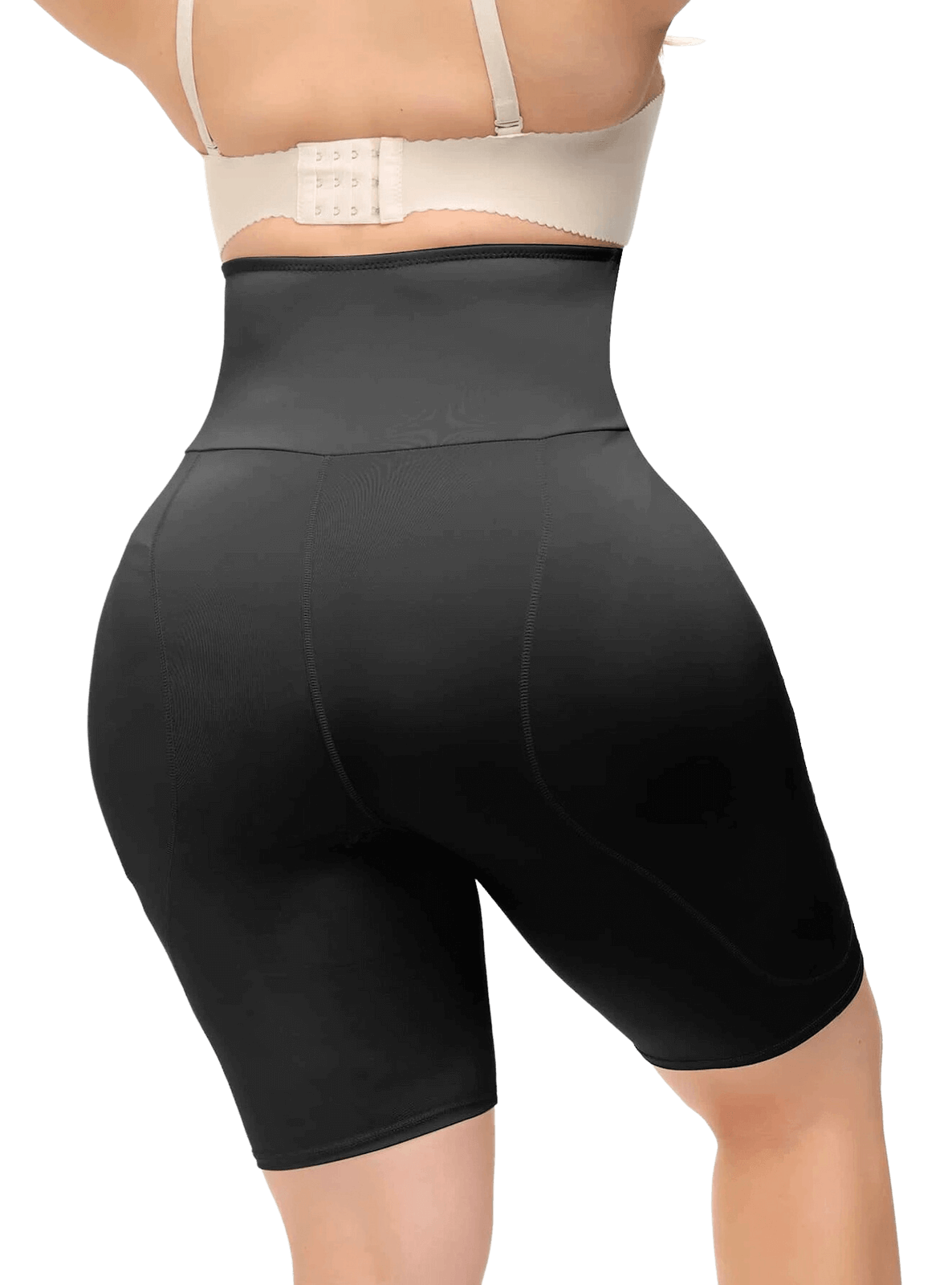 Tummy Flatting & Butt enhancing High Waist Compression Shorts. Microfiber  Shape Wear. For Slimmer Look & After Cosmetic Surgery. Post-Op Garments.  Fine Italian Made Quality & Style(XXLrg White) 